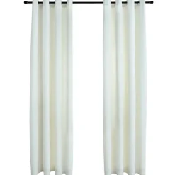vidaXL - Gordijn - Crème - Fluweel - 140 x 245 cm - 2 stuks