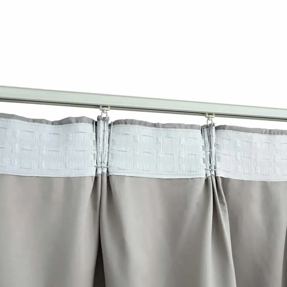 vidaXL - Gordijn - Grijs - Stof - 140 x 245 cm - 2 stuks