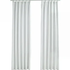 vidaXL - Gordijn - Wit - Stof - 140 x 245 cm - 2 stuks