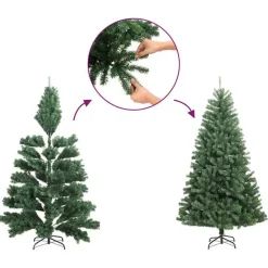 vidaXL - Halve Kunstkerstboom - Groen - 150 cm