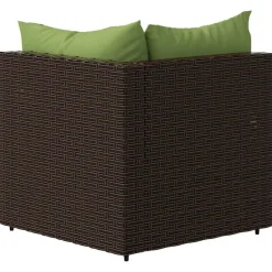 vidaXL - Hoekbank - Bruin - Poly rattan
