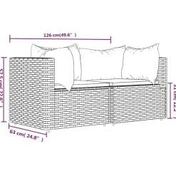 vidaXL - Hoekbank - Bruin - Poly rattan
