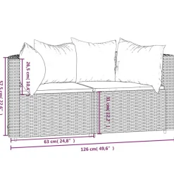 vidaXL - Hoekbank - Zwart - Poly rattan