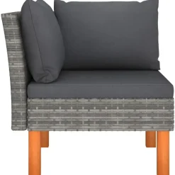 vidaXL - Hoekbanken - Grijs - Poly rattan - 2 stuks