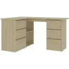 vidaXL - Hoekbureau - Bruin - Bewerkt hout