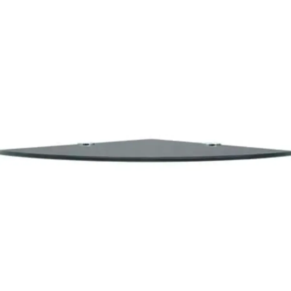 vidaXL - Hoekplank - Zwart - Glas - 25 x 25 cm