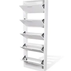 vidaXL - Houten Schoenenkast - Wit - Hout