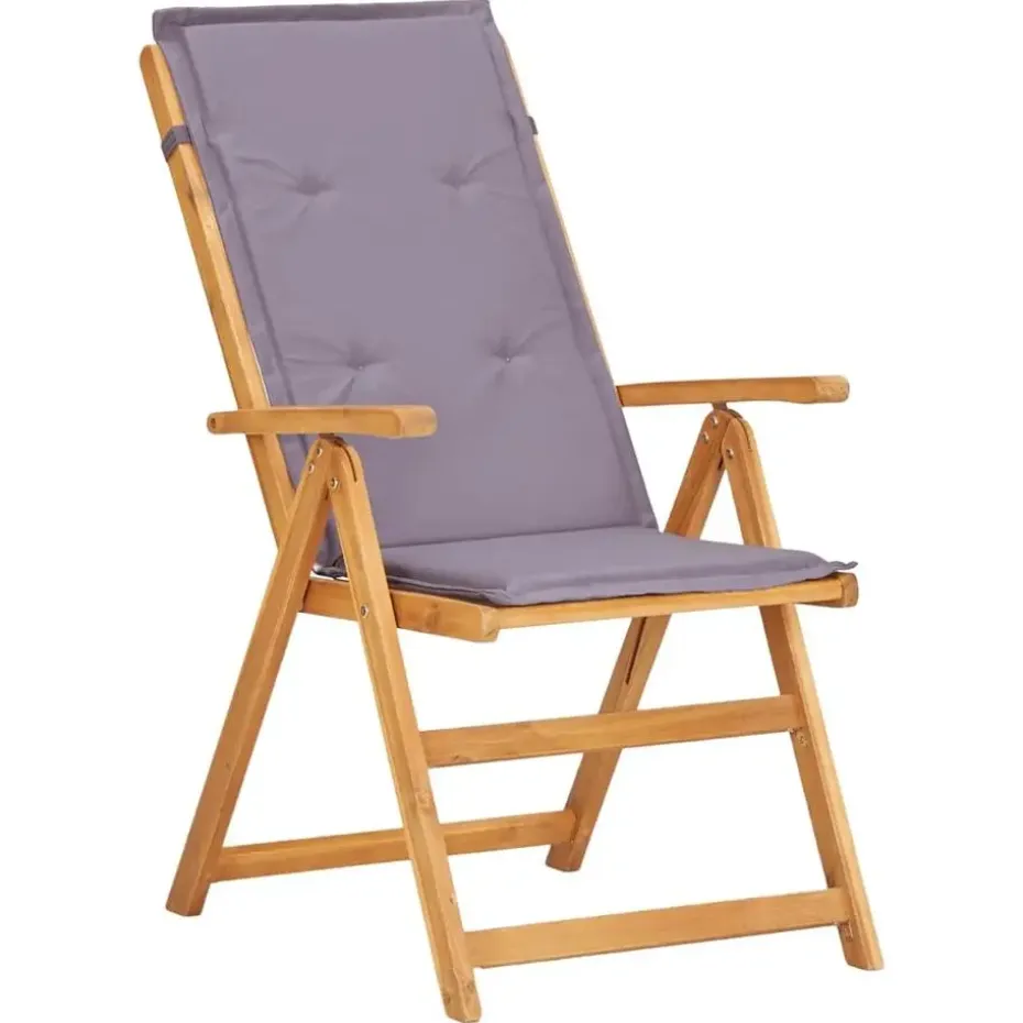vidaXL - Houten Stoel - Grijs - Hout - 2 stuks