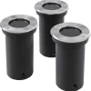 vidaXL - Inbouw Tuinlamp - Zilver - Aluminium - 3 stuks