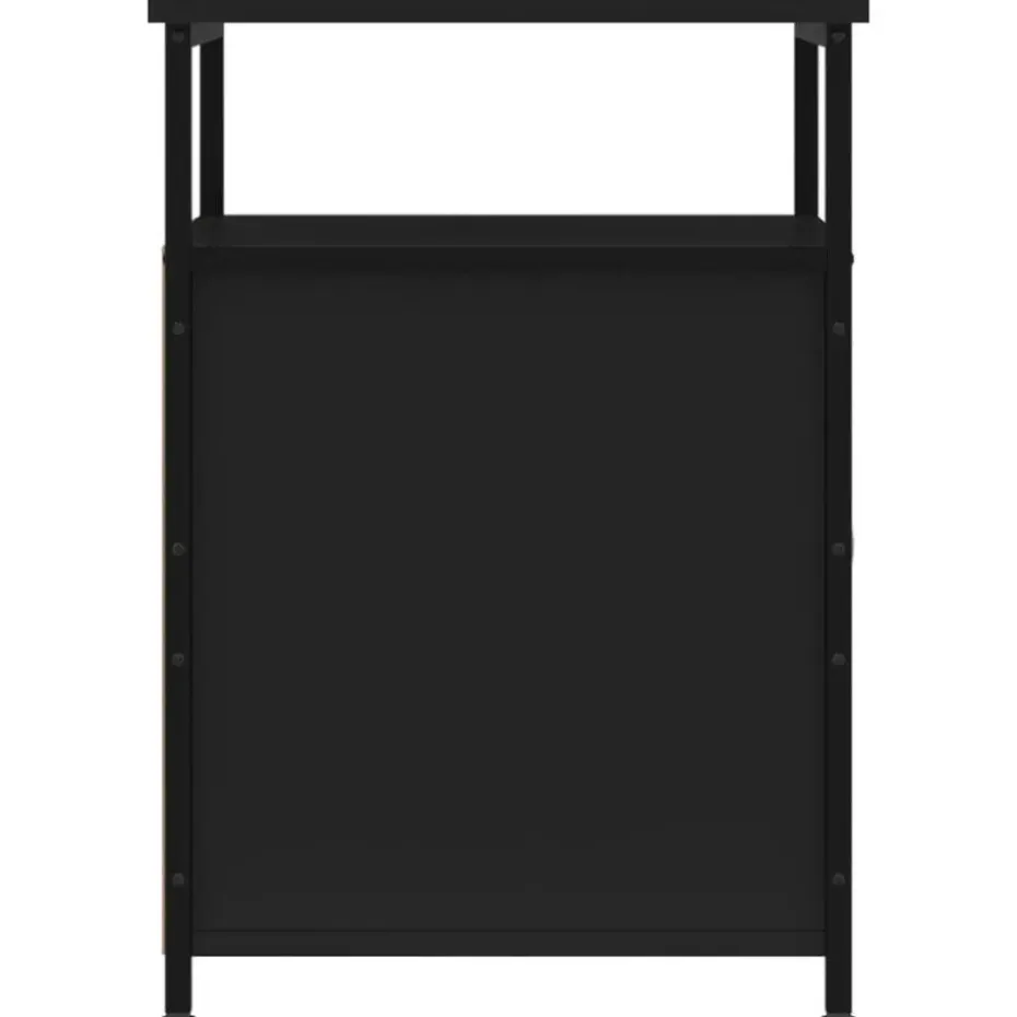 vidaXL - Industrieel Nachtkastjes met deur - Zwart - 40x42x60 cm - Set van 2
