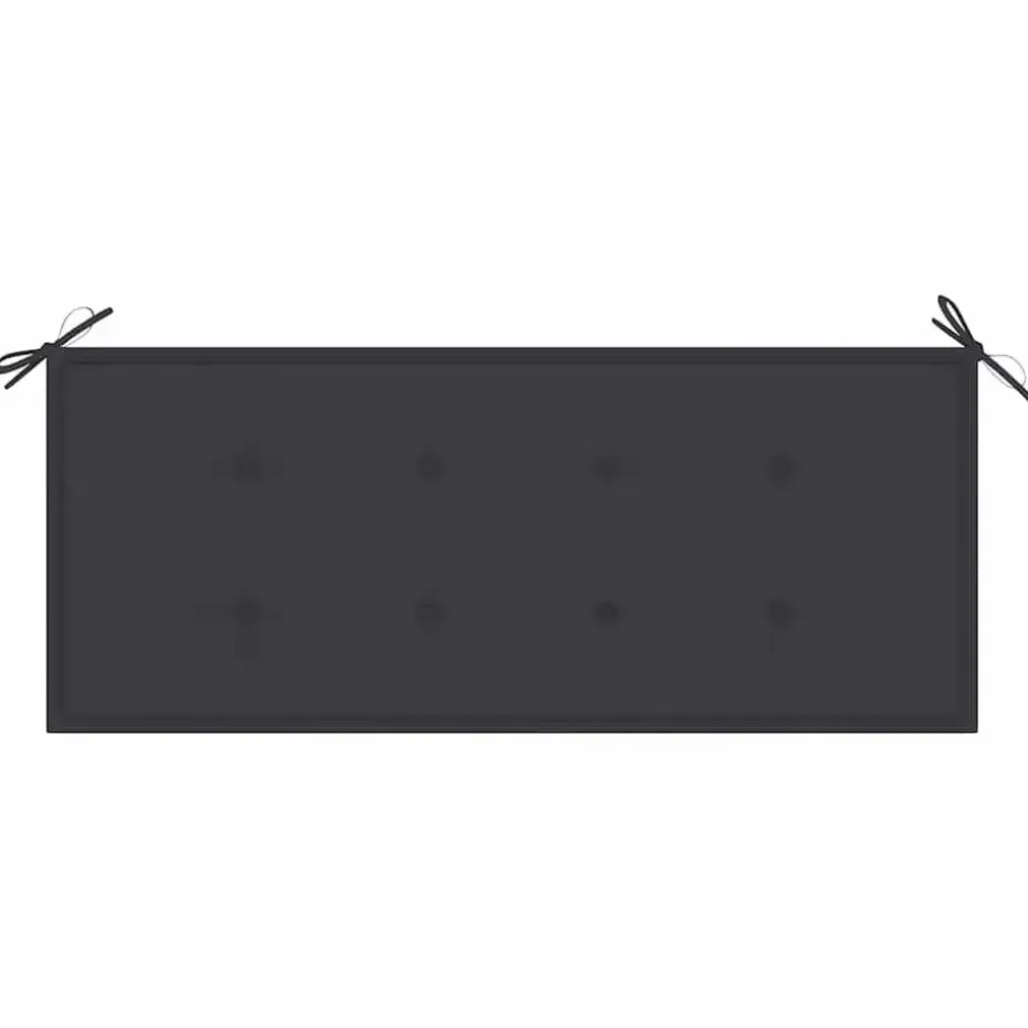 vidaXL - Inklapbaar Tuinbank met antraciet kussen - Bamboe - 118x38x45 cm
