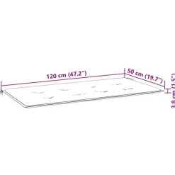 vidaXL - Inklapbaar Tuinbank met antraciet kussen - Bamboe - 118x38x45 cm