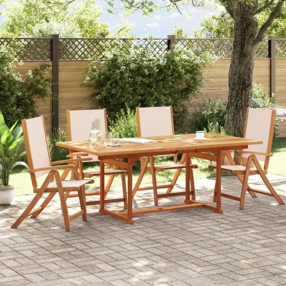 vidaXL - Inklapbare Tuinstoelen - Bruin - Acaciahout - 4 stuks