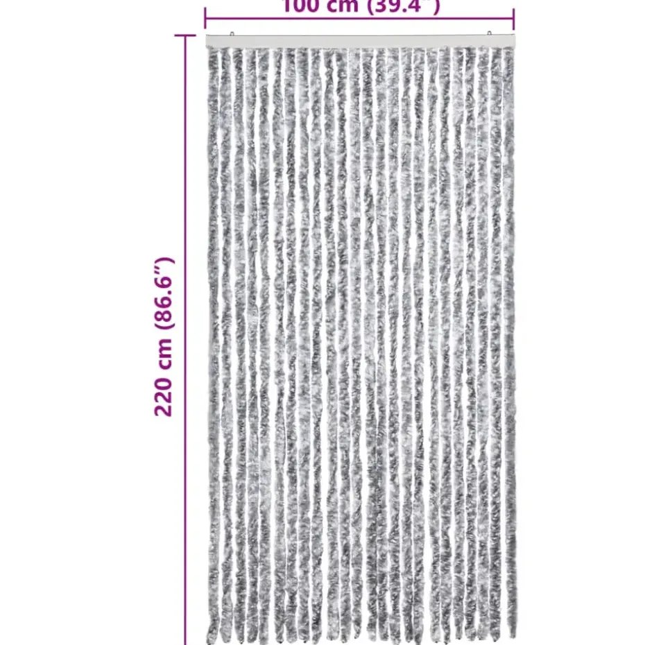 vidaXL - Insectengordijn - Multikleur - Polypropyleen - 100 x 220 cm