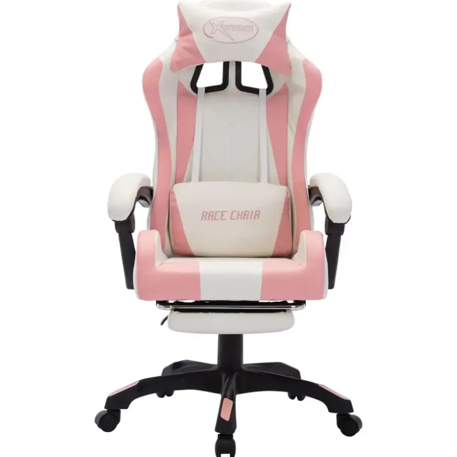 vidaXL - Kantoorstoel - Roze - Kunstleer
