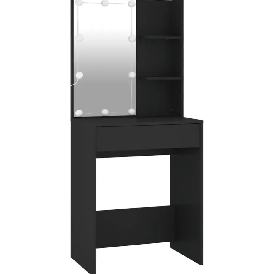 vidaXL - Kaptafel - Zwart - Bewerkt hout