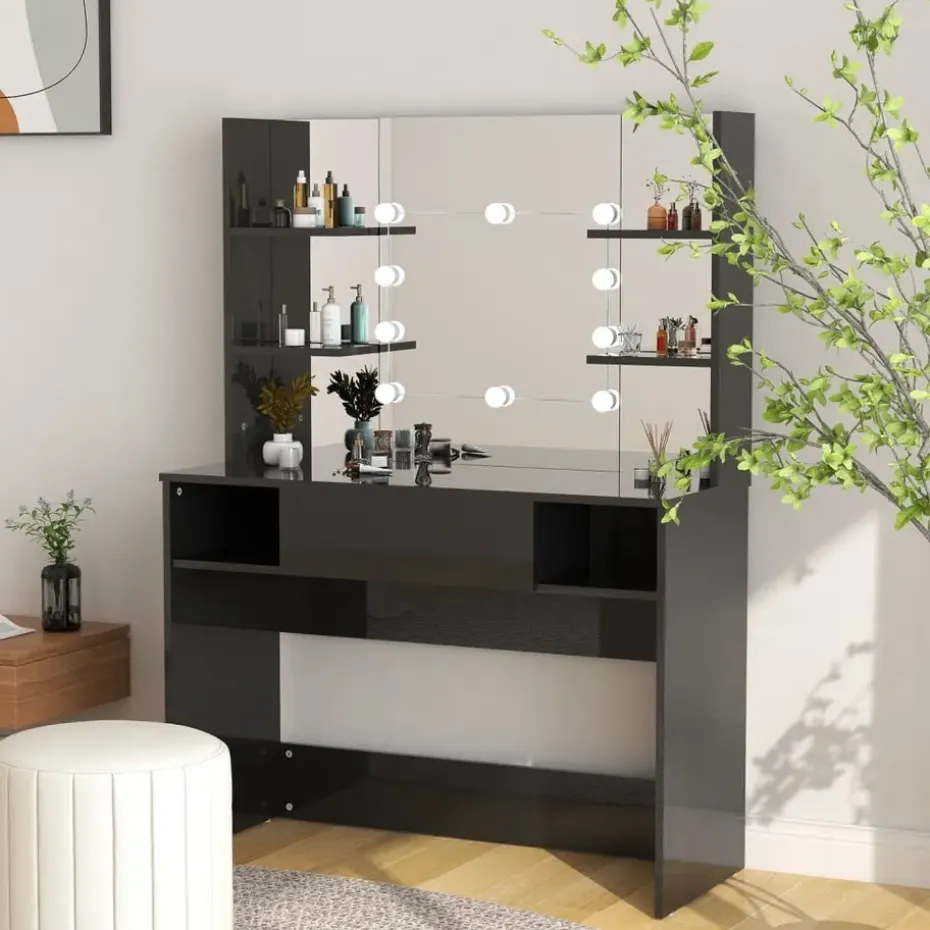 vidaXL - Kaptafel - Zwart - MDF