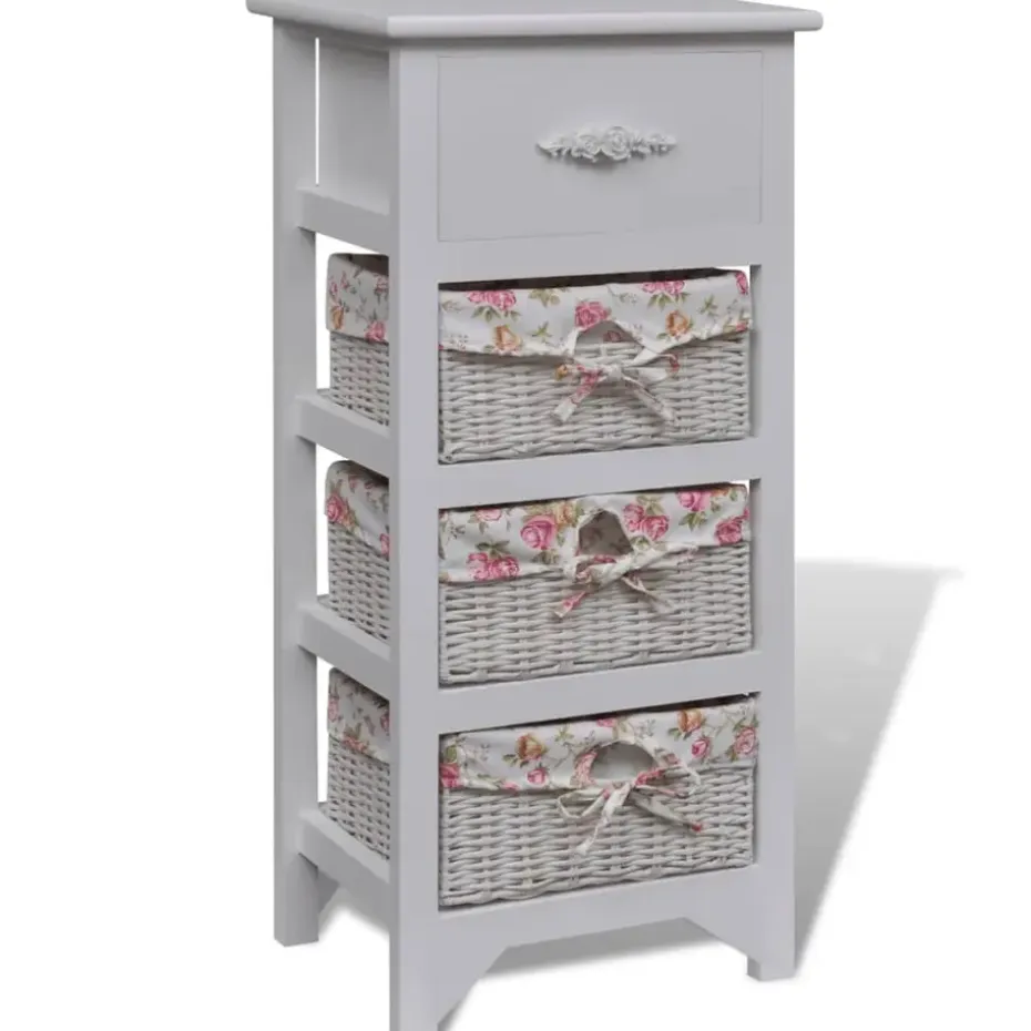 vidaXL - Kast - Wit - Hout - 35 x 27 x 73.5 cm