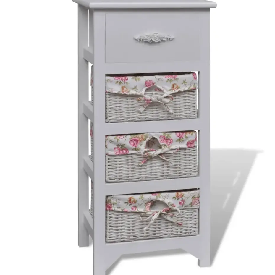 vidaXL - Kast - Wit - Hout - 35 x 27 x 73.5 cm