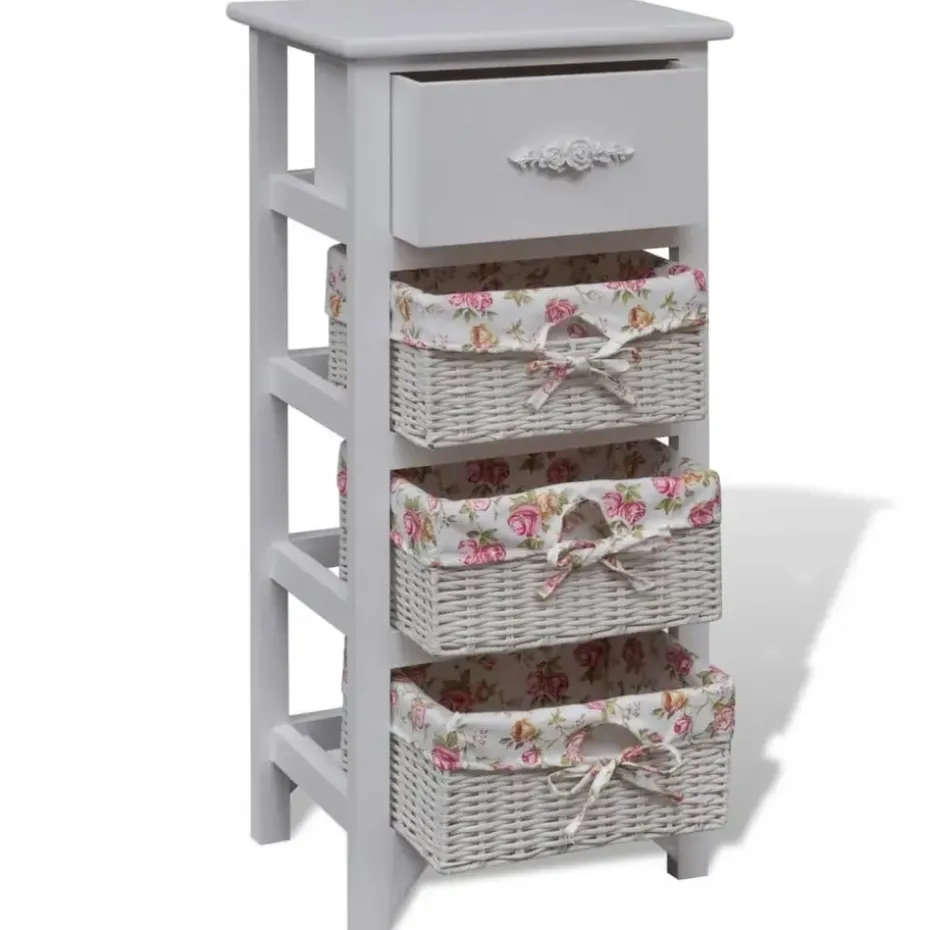 vidaXL - Kast - Wit - Hout - 35 x 27 x 73.5 cm