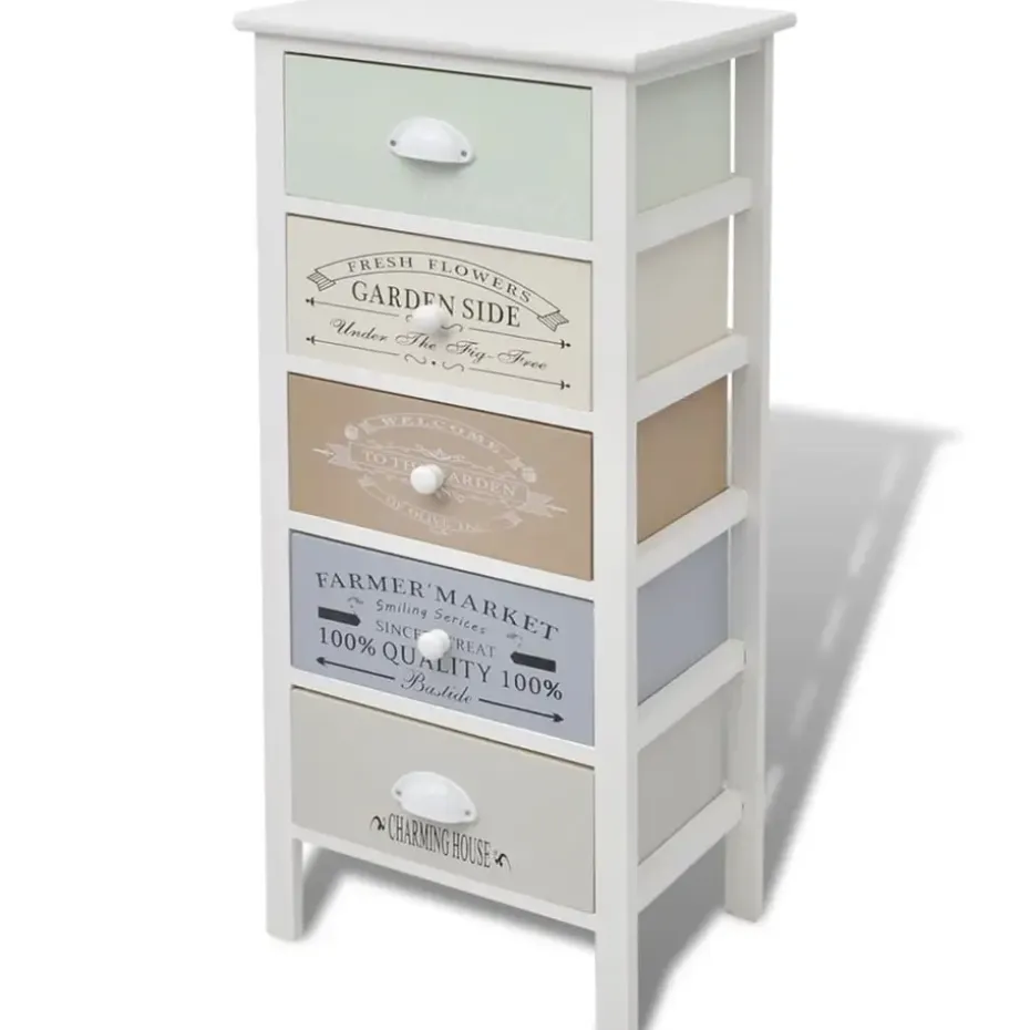 vidaXL - Kast - Wit - Hout - 38 x 28 x 86.5 cm