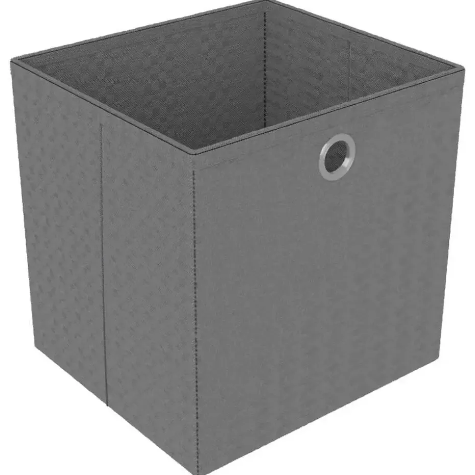 vidaXL - Kast met 12 vakken en grijs stof boxen - Grijs - 103x30x141 cm