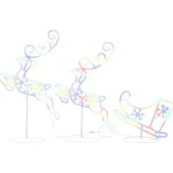 vidaXL - Kerst Rendier En Slee - Multicolour