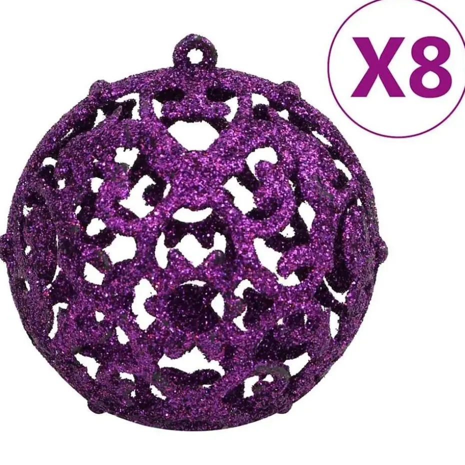 vidaXL - Kerstballenset - Paars - Polystyreen