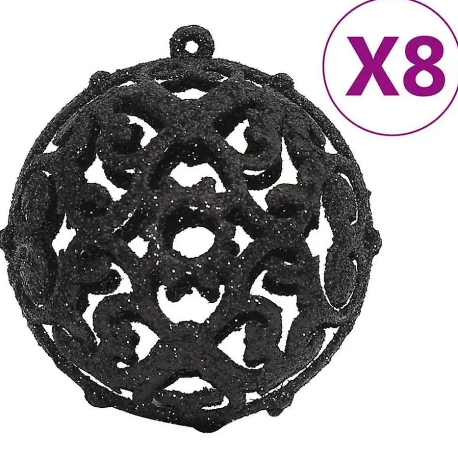 vidaXL - Kerstballenset - Zwart - Polystyreen