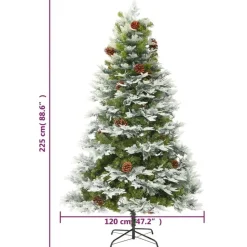 vidaXL - Kerstboom - Groen - 225 x 120 cm