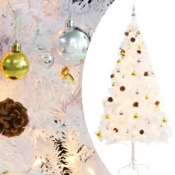vidaXL - Kerstboom - Wit - 180 x 90 cm