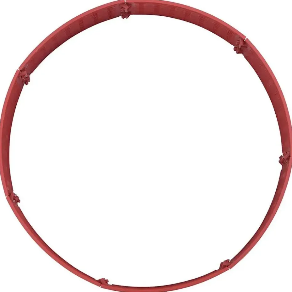 vidaXL - Kerstboomrok met geweven look Ø56x23 cm - Rood - Polypropeen