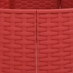 vidaXL - Kerstboomrok met geweven look Ø56x23 cm - Rood - Polypropeen