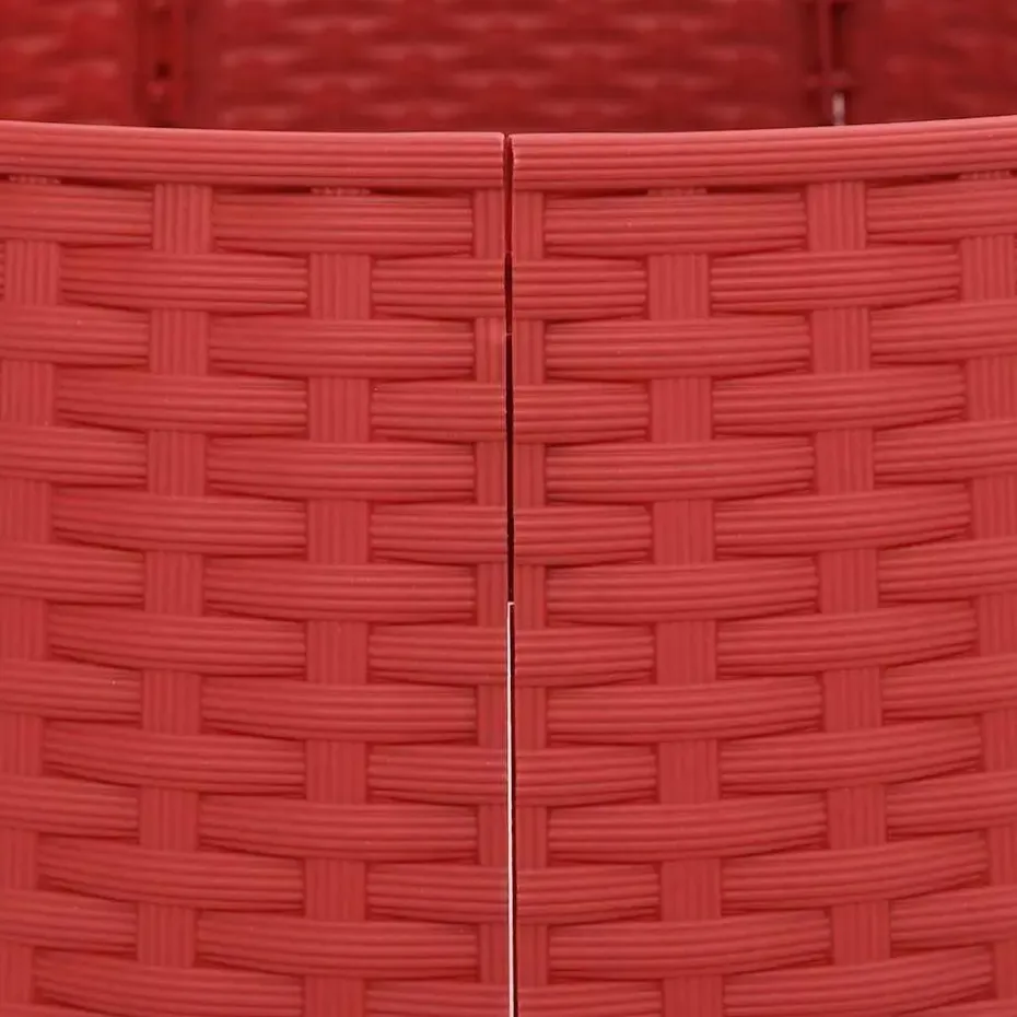 vidaXL - Kerstboomrok met geweven look Ø56x23 cm - Rood - Polypropeen