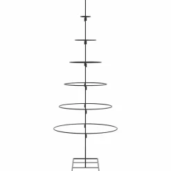 vidaXL - Kerstdecoratie kerstboom 65x60x150 cm - Zwart - Staal