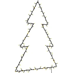 vidaXL - Kerstverlichting kerstboom silhouet 63x90 cm - Warmwit - Kunststof