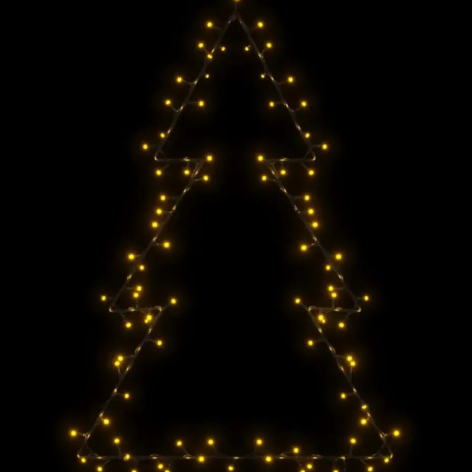 vidaXL - Kerstverlichting kerstboom silhouet 63x90 cm - Warmwit - Kunststof