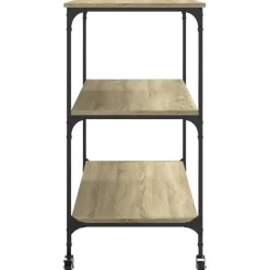 vidaXL - Keukentrolley - Bruin - Bewerkt hout