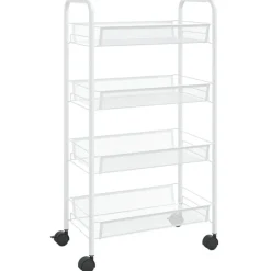 vidaXL - Keukentrolley - Wit - IJzer - 46 x 26 x 85 cm
