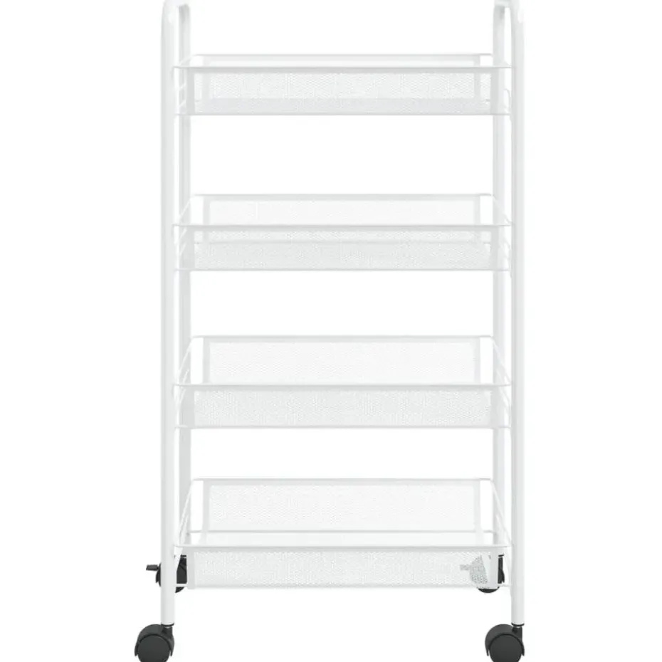 vidaXL - Keukentrolley - Wit - IJzer - 46 x 26 x 85 cm
