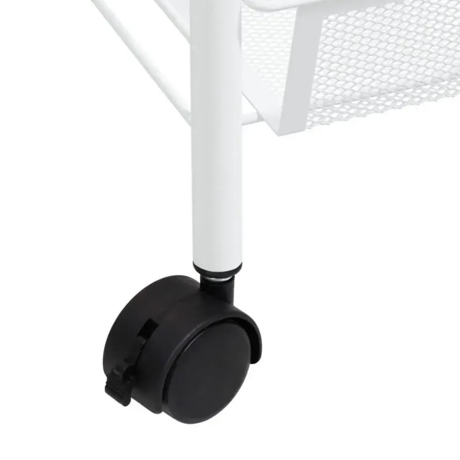 vidaXL - Keukentrolley - Wit - IJzer - 46 x 26 x 85 cm