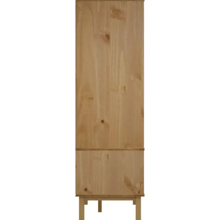vidaXL - Kledingkast OTTA met 2 lades - Hout - Bruin en grijs - 76.5x53x172 cm