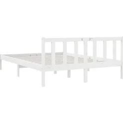 vidaXL - Klein Tweepersoonsbed frame - Wit - Massief grenenhout - 140x200 cm
