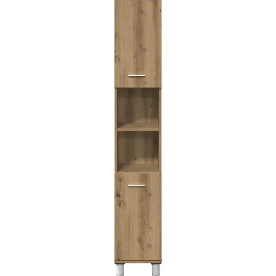 vidaXL - Kolomkast met 2 deuren 2 vakken - Artisan eiken - Hout - 30x30x179 cm