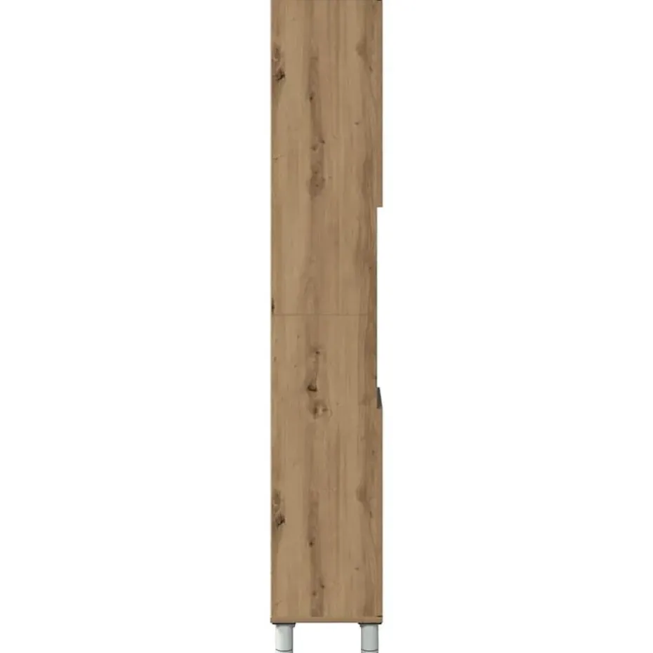 vidaXL - Kolomkast met 2 deuren 2 vakken - Artisan eiken - Hout - 30x30x179 cm
