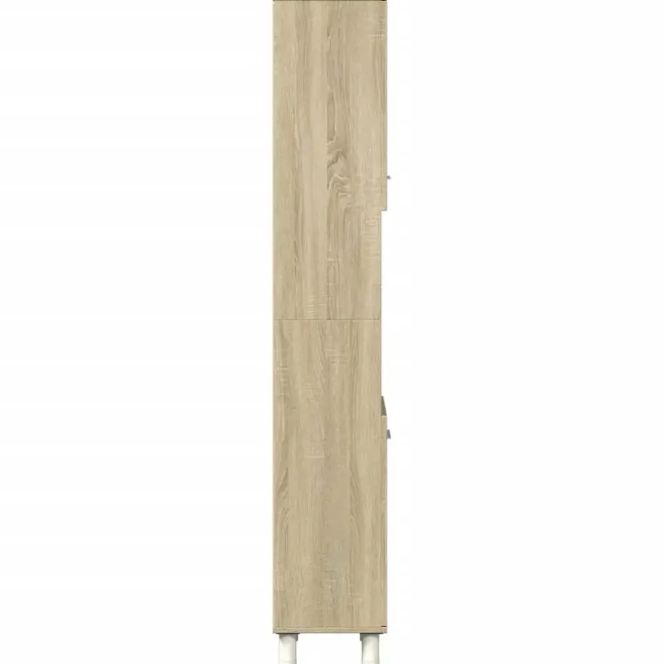 vidaXL - Kolomkast met 2 deuren 2 vakken - Sonoma eiken - Hout - 30.5x30x179 cm