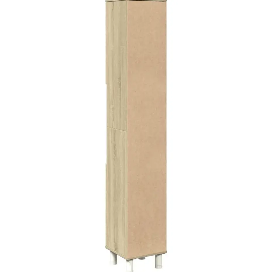 vidaXL - Kolomkast met 2 deuren 2 vakken - Sonoma eiken - Hout - 30.5x30x179 cm