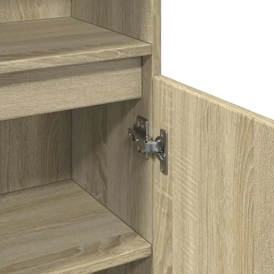 vidaXL - Kolomkast met 2 deuren 2 vakken - Sonoma eiken - Hout - 30x30x190 cm