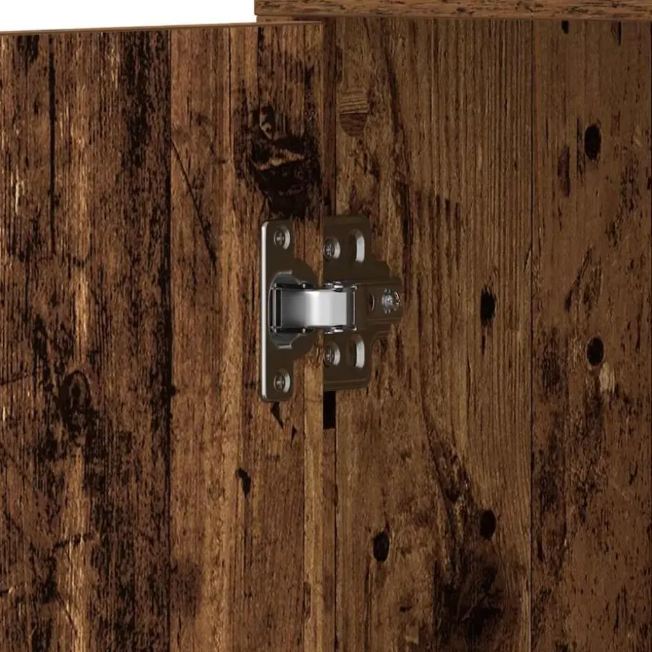 vidaXL - Kolomkast met 2 deuren 2 vakken - Zwart eiken - Hout - 30x30x183.5 cm
