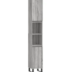vidaXL - Kolomkast met 2 deuren - Grijs sonoma eiken - Hout - 30x30x190 cm
